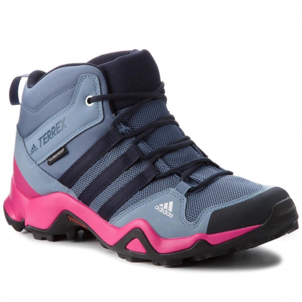 Adidas Terrex AX2R Mid CP Hiking Shoes Boots Size 11.5 Pink Grey